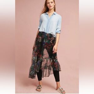 NEW ANTHROPOOGIE by MAEVE Meena Skirted Pants Sz Small